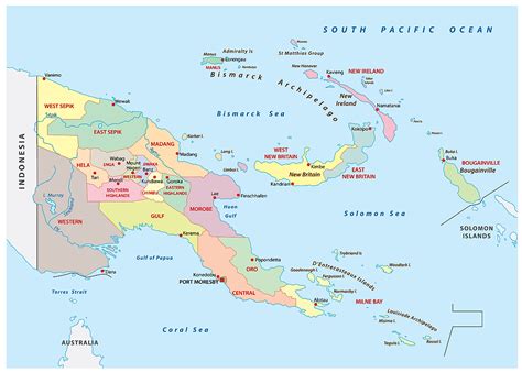 map of papua new guinea provinces